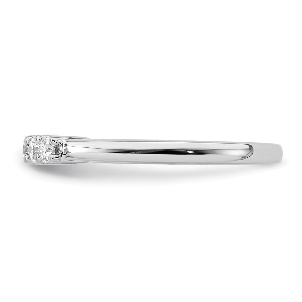 14K White Gold 5-Stone Shared Prong 1/3 carat Round Complete Diamond Band