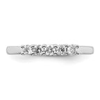 14K White Gold 5-Stone Shared Prong 1/3 carat Round Complete Diamond Band