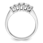 14K White Gold 5-Stone Shared Prong 1/2 carat Round Complete Diamond Band