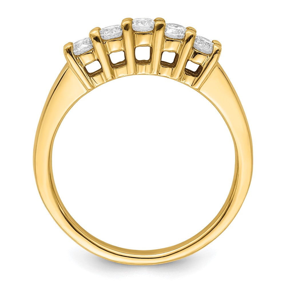 14K Yellow Gold 5-Stone Diamond Band