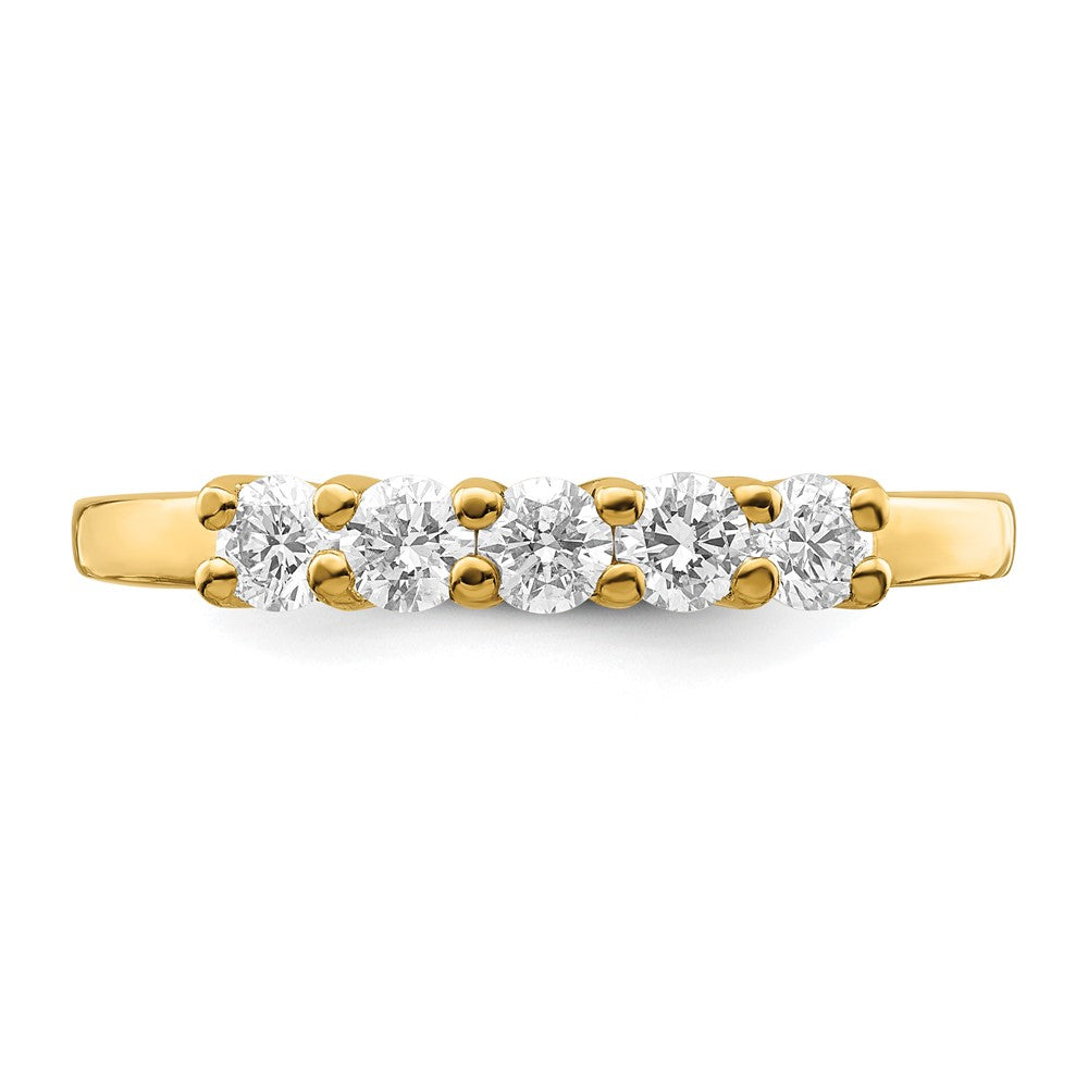 14K Yellow Gold 5-Stone Diamond Band