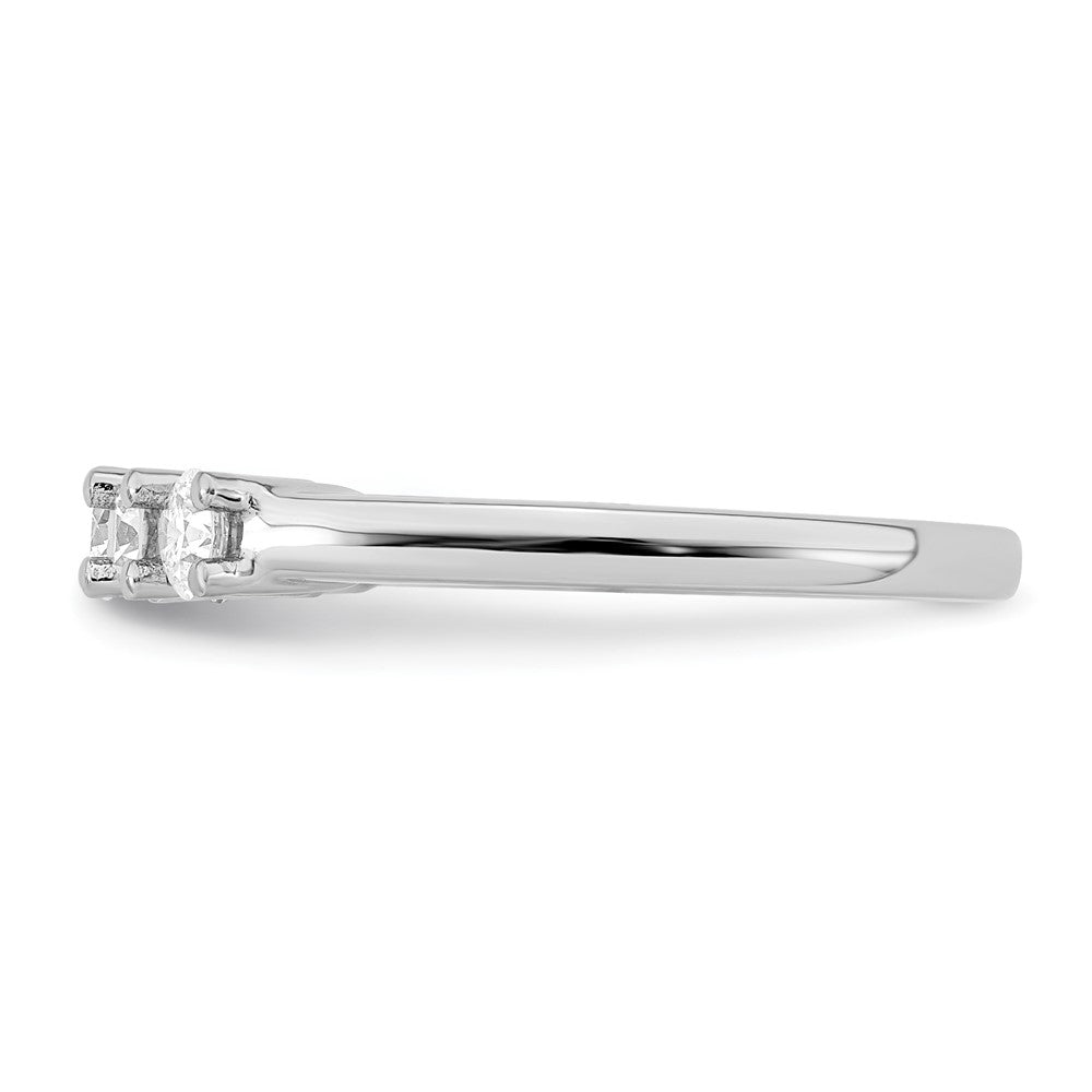 14K White Gold 5-Stone Shared Prong 3/4 carat Round Complete Diamond Band