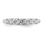14K White Gold 5-Stone Shared Prong 3/4 carat Round Complete Diamond Band
