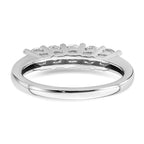14K White Gold 5-Stone Shared Prong 3/4 carat Round Complete Diamond Band