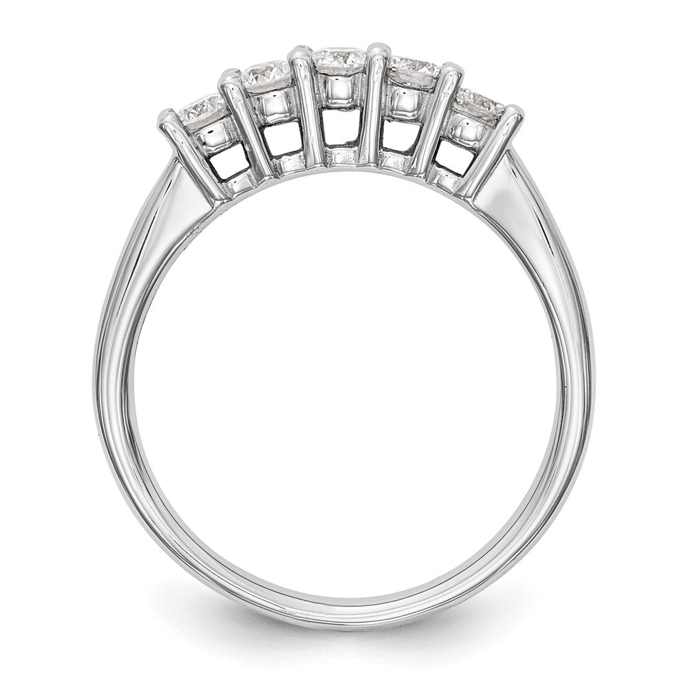 True Origin 14K White Gold 1 carat Lab Grown Diamond VS/SI D E F 5 Stone Ring