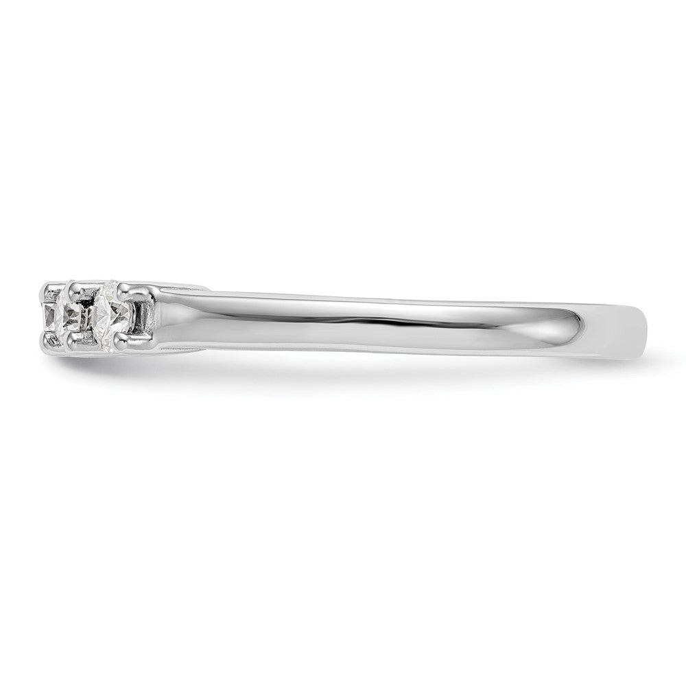 14K White Gold 5-Stone Shared Prong 1 carat Round Complete Diamond Band