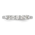14K White Gold 5-Stone Shared Prong 1 carat Round Complete Diamond Band