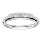 14K White Gold 5-Stone Shared Prong 1 carat Round Complete Diamond Band
