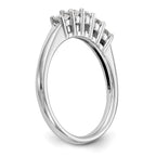 14K White Gold 5-Stone Shared Prong 1 carat Round Complete Diamond Band