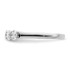 14K White Gold 5-Stone Shared Prong 1.25 carat Round Complete Diamond Band