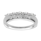 14K White Gold 5-Stone Shared Prong 1.25 carat Round Complete Diamond Band