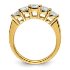 True Origin 14K 1 1/3 carat Lab Grown Diamond VS/SI D E F 5 Stone Ring