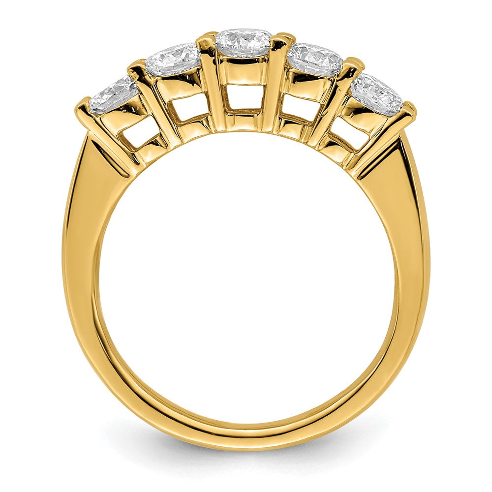 True Origin 14K 1 1/3 carat Lab Grown Diamond VS/SI D E F 5 Stone Ring