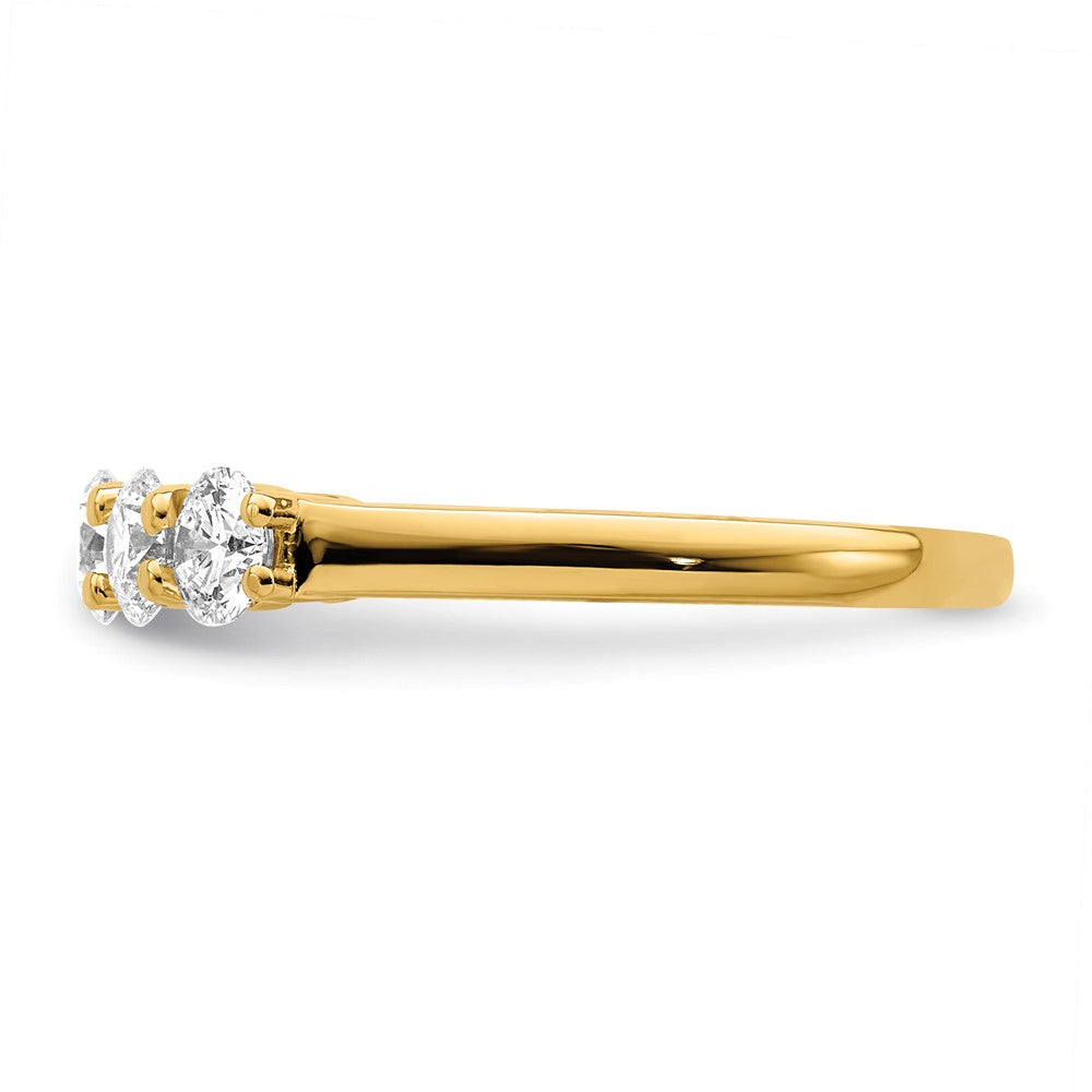 True Origin 14K 1 1/3 carat Lab Grown Diamond VS/SI D E F 5 Stone Ring