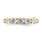 True Origin 14K 1 1/3 carat Lab Grown Diamond VS/SI D E F 5 Stone Ring