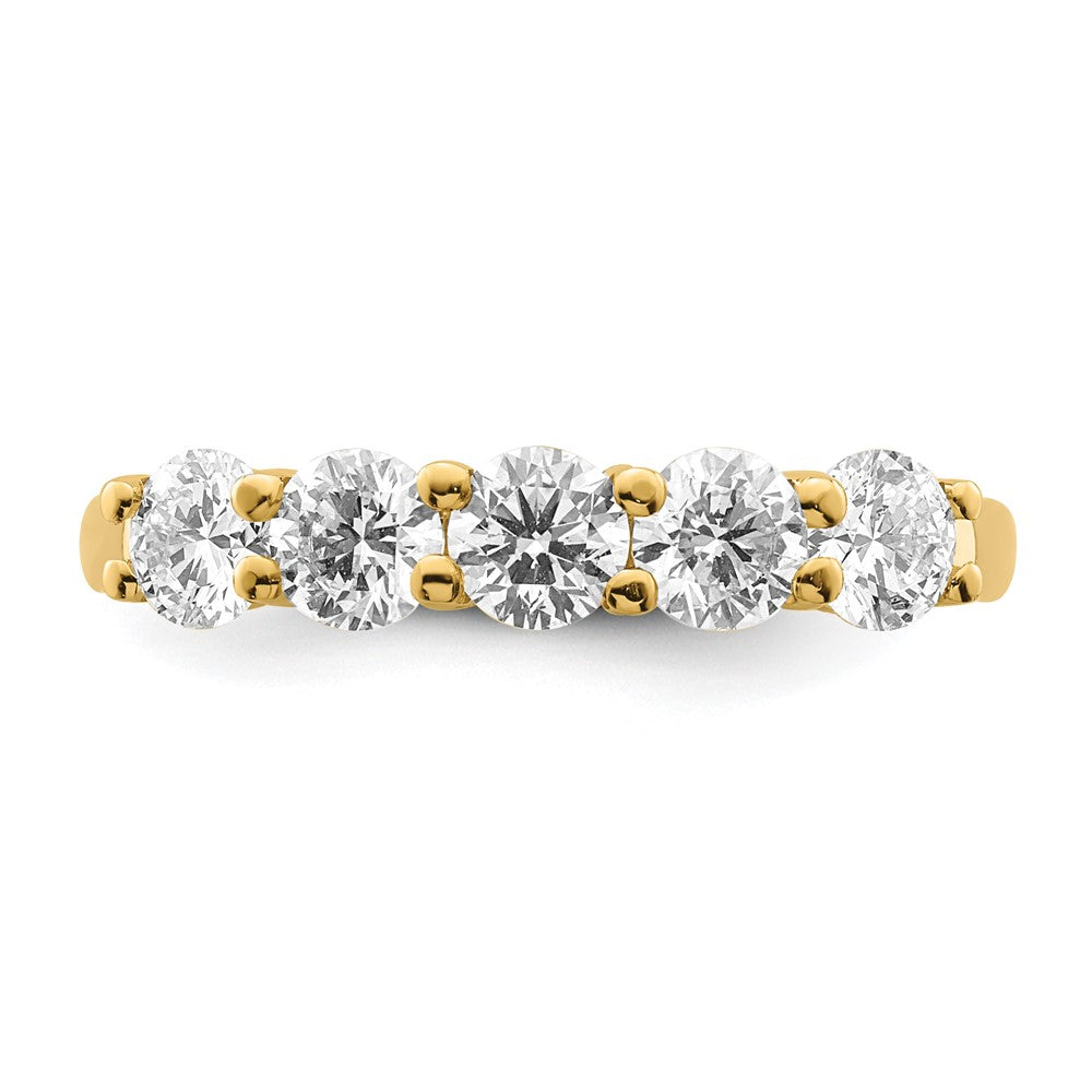 True Origin 14K 1 1/3 carat Lab Grown Diamond VS/SI D E F 5 Stone Ring