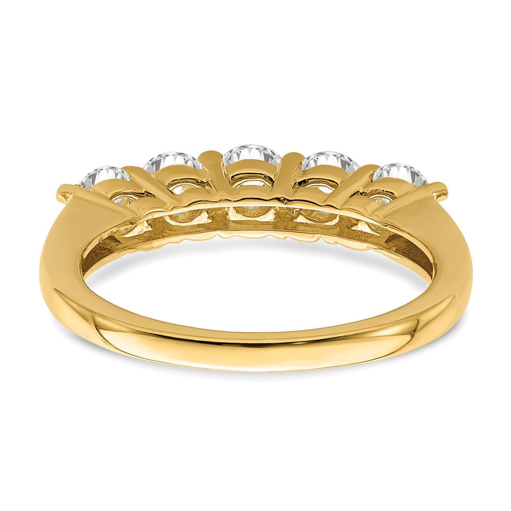 True Origin 14K 1 1/3 carat Lab Grown Diamond VS/SI D E F 5 Stone Ring