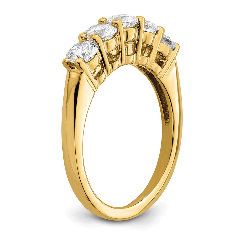 True Origin 14K 1 1/3 carat Lab Grown Diamond VS/SI D E F 5 Stone Ring