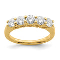 True Origin 14K 1 1/3 carat Lab Grown Diamond VS/SI D E F 5 Stone Ring
