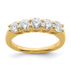 True Origin 14K 1 1/3 carat Lab Grown Diamond VS/SI D E F 5 Stone Ring