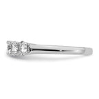 14K White Gold 5-Stone Shared Prong 1.5 carat Round Complete Diamond Band