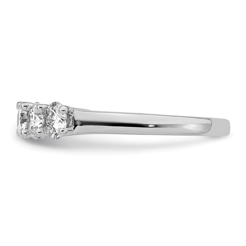 14K White Gold 5-Stone Shared Prong 1.5 carat Round Complete Diamond Band