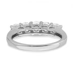 14K White Gold 5-Stone Shared Prong 1.5 carat Round Complete Diamond Band