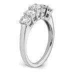 14K White Gold 5-Stone Shared Prong 1.5 carat Round Complete Diamond Band