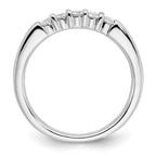14K White Gold 5-Stone Shared Prong 1/3 carat Round Complete Diamond Band