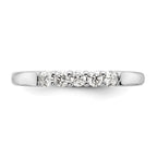 14K White Gold 5-Stone Shared Prong 1/3 carat Round Complete Diamond Band