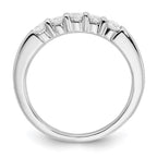 14K White Gold 5-Stone Shared Prong 1/2 carat Round Complete Diamond Band