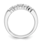 14K White Gold 5-Stone Shared Prong 3/4 carat Round Complete Diamond Band