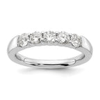 14K White Gold 5-Stone Shared Prong 3/4 carat Round Complete Diamond Band