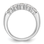 14K White Gold 5-Stone Shared Prong 1 carat Round Complete Diamond Band