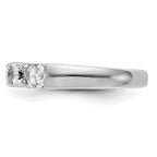 14K White Gold 5-Stone Shared Prong 1 carat Round Complete Diamond Band