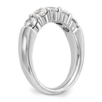 14K White Gold 5-Stone Shared Prong 3/4 carat Round Complete Diamond Band