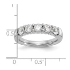 14K White Gold 5-Stone Shared Prong 3/4 carat Round Complete Diamond Band