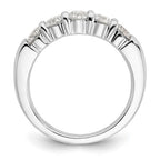 14K White Gold 5-Stone Shared Prong 1.25 carat Round Complete Diamond Band