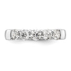 14K White Gold 5-Stone Shared Prong 1.25 carat Round Complete Diamond Band