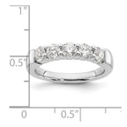 14K White Gold 5-Stone Shared Prong 1.25 carat Round Complete Diamond Band