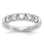 14K White Gold 5-Stone Shared Prong 1.25 carat Round Complete Diamond Band