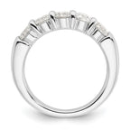 14K White Gold 5-Stone Shared Prong 1.5 carat Round Complete Diamond Band