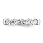 14K White Gold 5-Stone Shared Prong 1.5 carat Round Complete Diamond Band