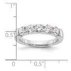 14K White Gold 5-Stone Shared Prong 1.5 carat Round Complete Diamond Band
