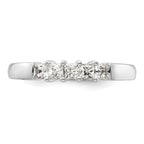 14K White Gold 5-Stone Shared Prong 1/2 carat Princess Complete Diamond Band