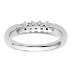 14K White Gold 5-Stone Shared Prong 1/2 carat Princess Complete Diamond Band