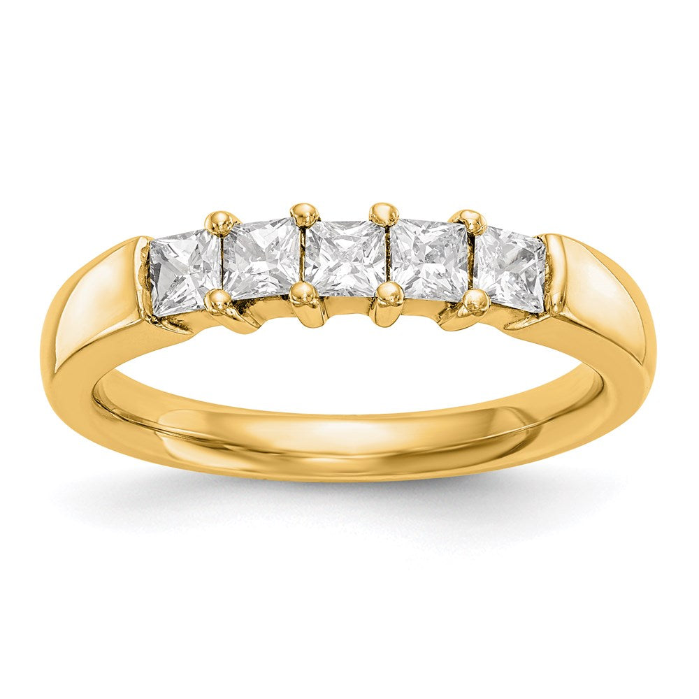 14K Yellow Gold 5-Stone Diamond Band
