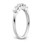 14K White Gold 5-Stone Half-Bezel 1/2 carat Princess Complete Diamond Band