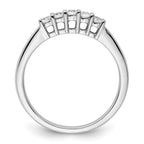 14K White Gold 5-Stone Prong-Set 1/4 carat Round Complete Diamond Band