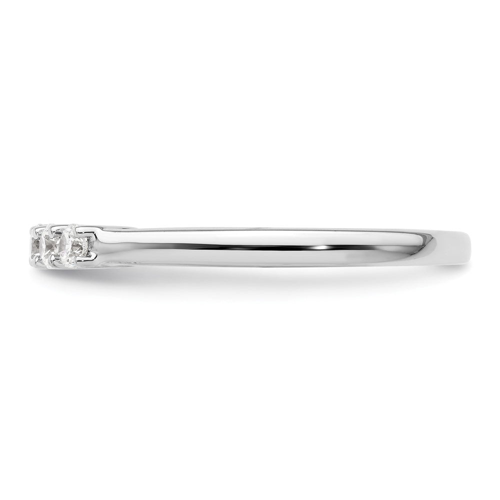 14K White Gold 5-Stone Prong-Set 1/4 carat Round Complete Diamond Band